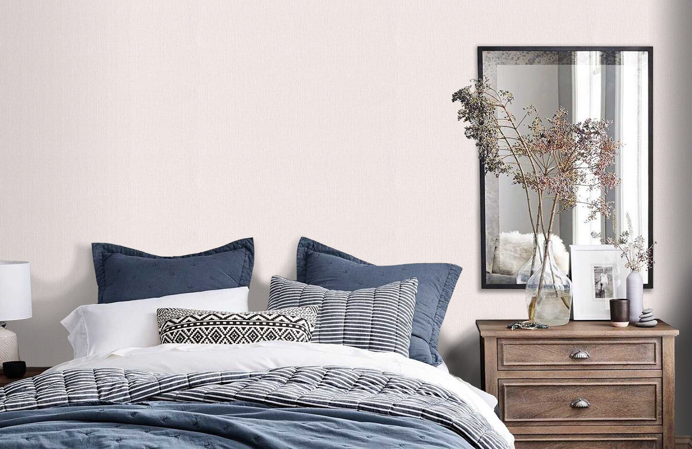 Обои 7093-08 фото в интерьере спальни