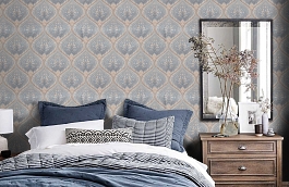 Обои 7108-03 фото в интерьере спальни превью