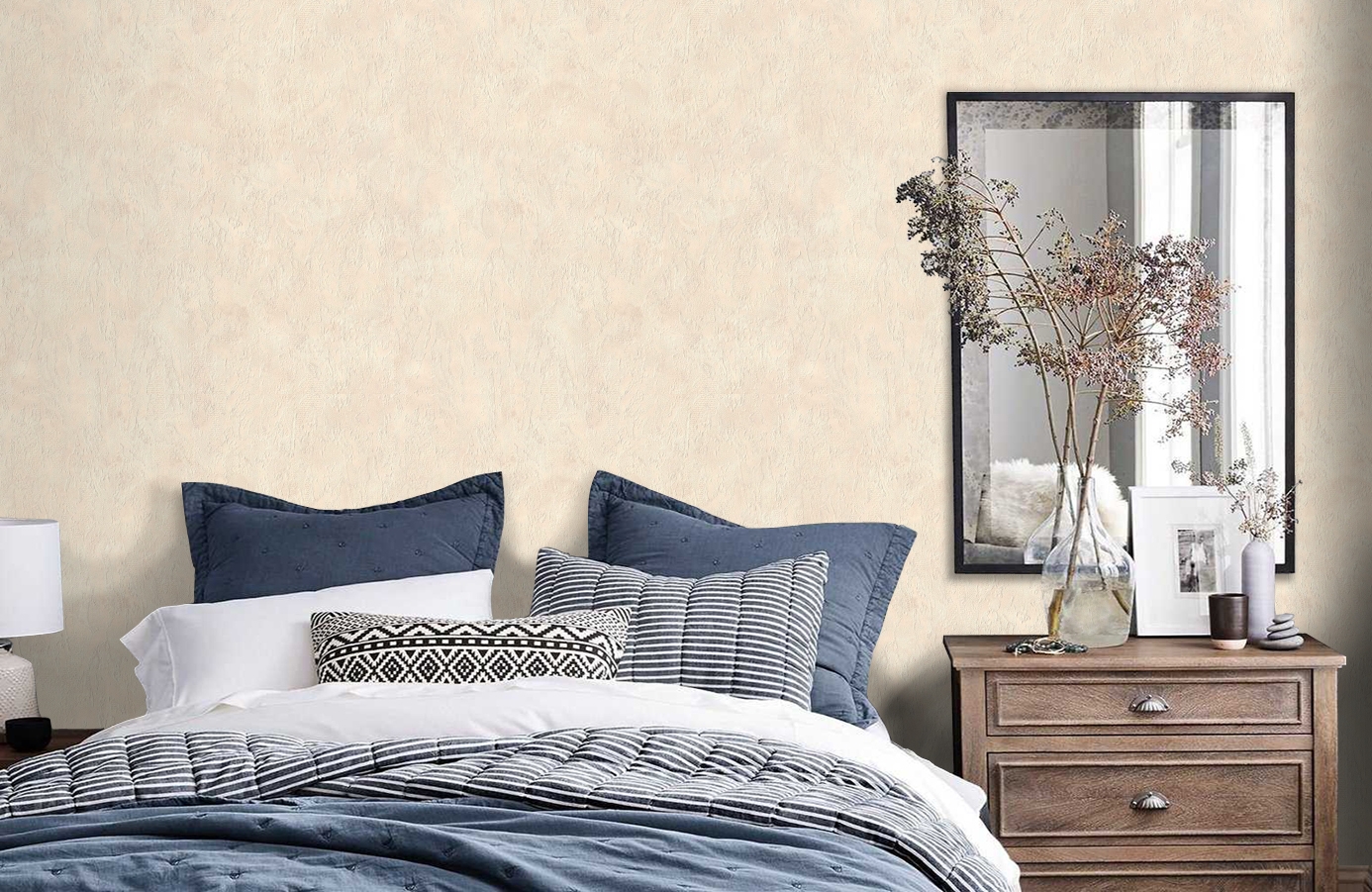 Обои 7122-17 фото в интерьере спальни