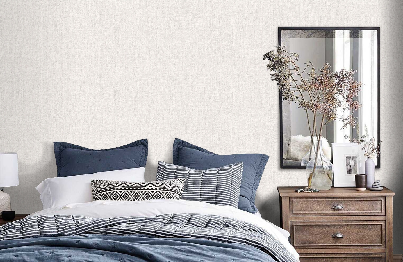 Обои 7124-00 фото в интерьере спальни