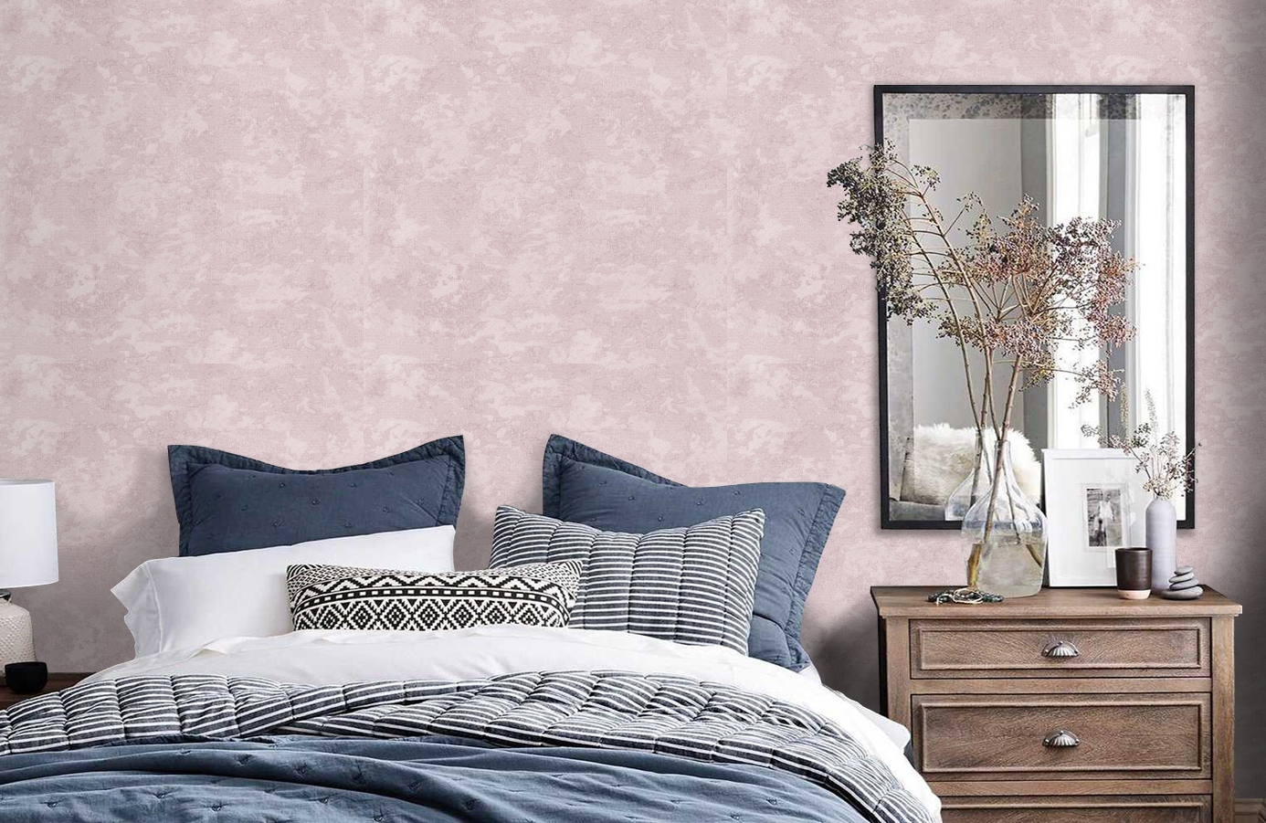 Обои 7132-22 фото в интерьере спальни