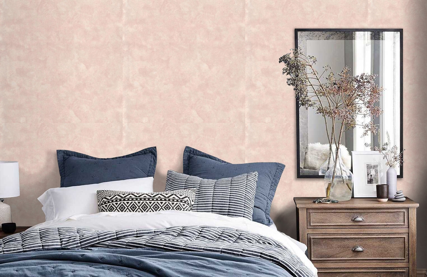 Обои 7134-02 фото в интерьере спальни