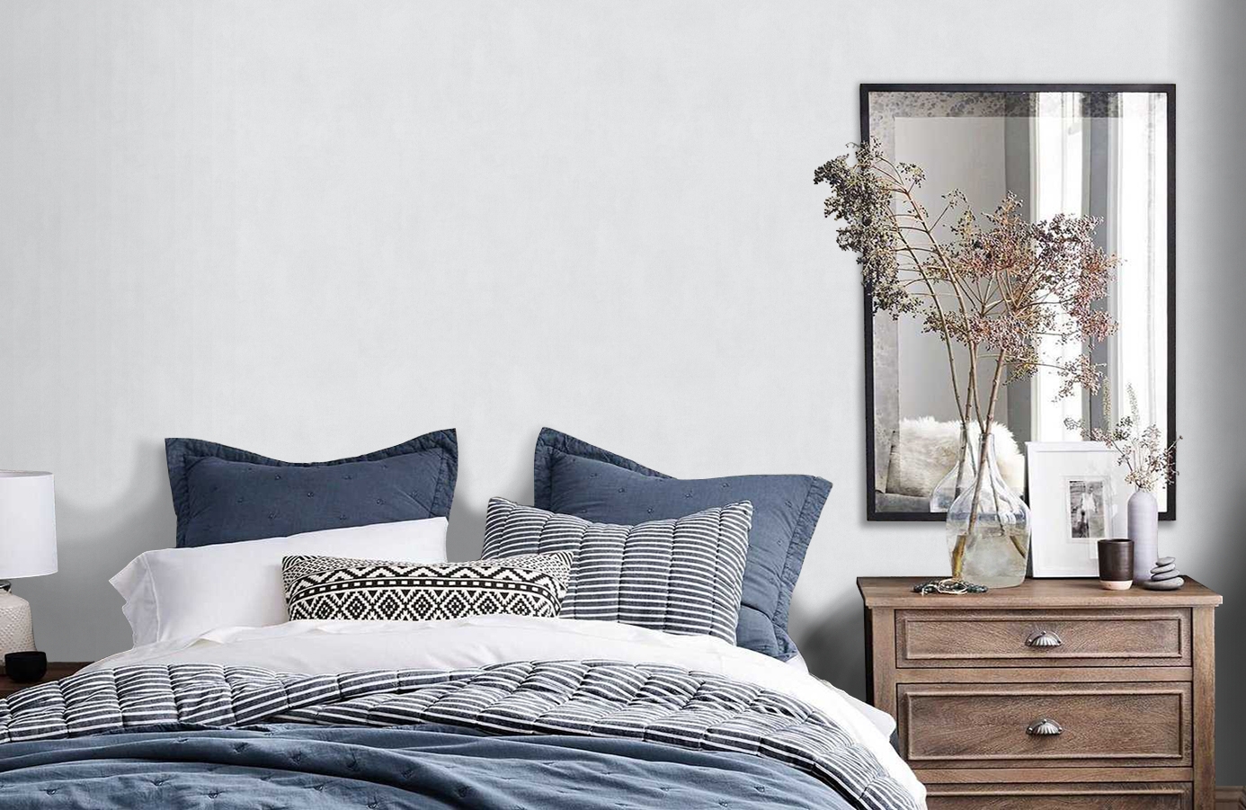 Обои 7148-11 фото в интерьере спальни