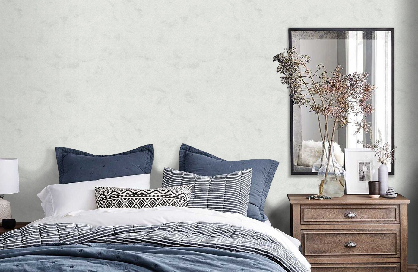 Обои 7162-03 фото в интерьере спальни