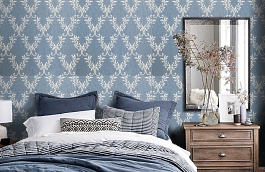 Обои CM30005 фото в интерьере спальни превью