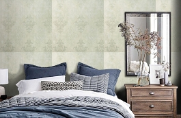 Обои CS18101 фото в интерьере спальни превью