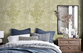 Обои CS18106 фото в интерьере спальни превью