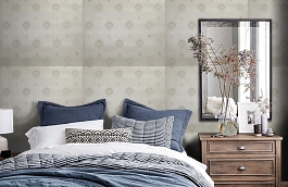 Обои DI003 фото в интерьере спальни превью