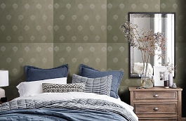 Обои DI008 фото в интерьере спальни превью