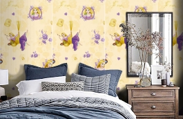 Обои E-D-003A фото в интерьере спальни превью