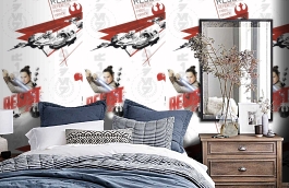 Обои E-D-007B фото в интерьере спальни превью