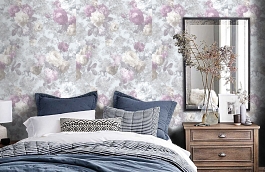 Обои E84100 фото в интерьере спальни превью