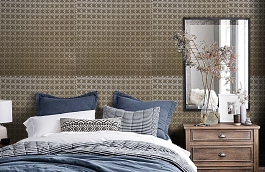 Обои SE644086 фото в интерьере спальни превью