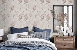 Обои R11639 фото в интерьере спальни превью