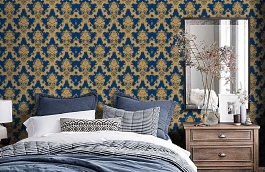 Обои R11660 фото в интерьере спальни превью