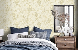 Обои R11735 фото в интерьере спальни превью