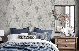 Обои R11739 фото в интерьере спальни превью