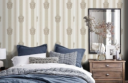 Обои R11907 фото в интерьере спальни превью