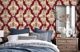 Обои R11914 фото в интерьере спальни превью