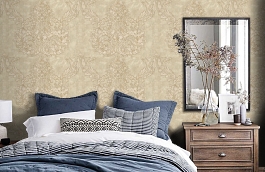 Обои R1909 фото в интерьере спальни превью