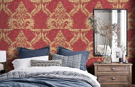 Обои R1913 фото в интерьере спальни превью