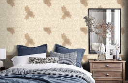 Обои R1920 фото в интерьере спальни превью