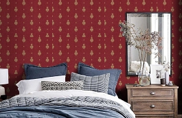 Обои R22215 фото в интерьере спальни превью