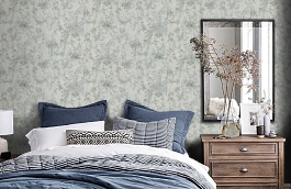 Обои R22332 фото в интерьере спальни превью