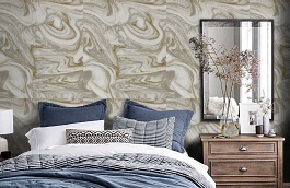 Обои 240314 фото в интерьере спальни превью