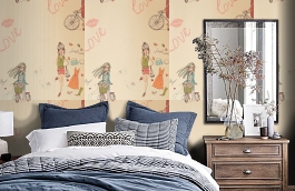 Обои 240422 фото в интерьере спальни превью