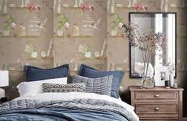 Обои 240431 фото в интерьере спальни превью