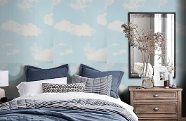 Обои 240502 фото в интерьере спальни превью