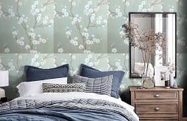 Обои 80580-02 фото в интерьере спальни превью