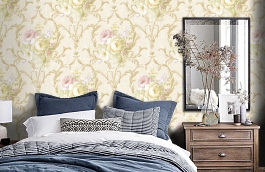 Обои VB3003 фото в интерьере спальни превью