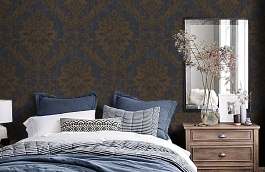 Обои VB3104 фото в интерьере спальни превью