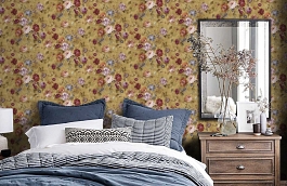 Обои VB3204 фото в интерьере спальни превью