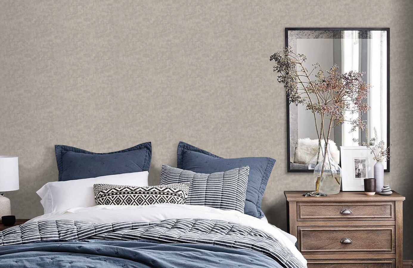 Обои 4089-8 фото в интерьере спальни