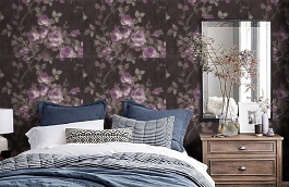 Обои 9011-12 фото в интерьере спальни превью