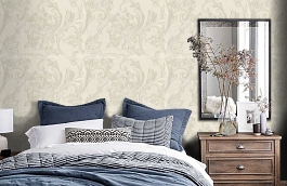 Обои 9015-01 фото в интерьере спальни превью