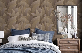 Обои 9027-12 фото в интерьере спальни превью