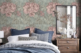 Обои 9044-15 фото в интерьере спальни превью