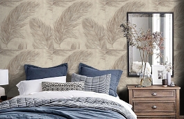 Обои 9063-02 фото в интерьере спальни превью