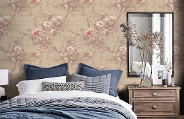 Обои 9076-02 фото в интерьере спальни превью