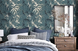 Обои 9078-20 фото в интерьере спальни превью