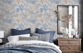 Обои 9080-11 фото в интерьере спальни превью