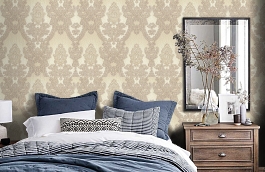 Обои 9089-01 фото в интерьере спальни превью