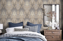 Обои 9089-11 фото в интерьере спальни превью