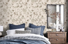 Обои 9112-01 фото в интерьере спальни превью