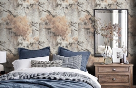 Обои 9164-14 фото в интерьере спальни превью