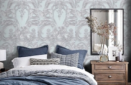 Обои 02547-12 фото в интерьере спальни превью